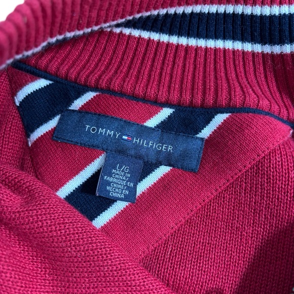 Tommy Hilfiger Red Zip‎ Up Sweater - Picture 3 of 10